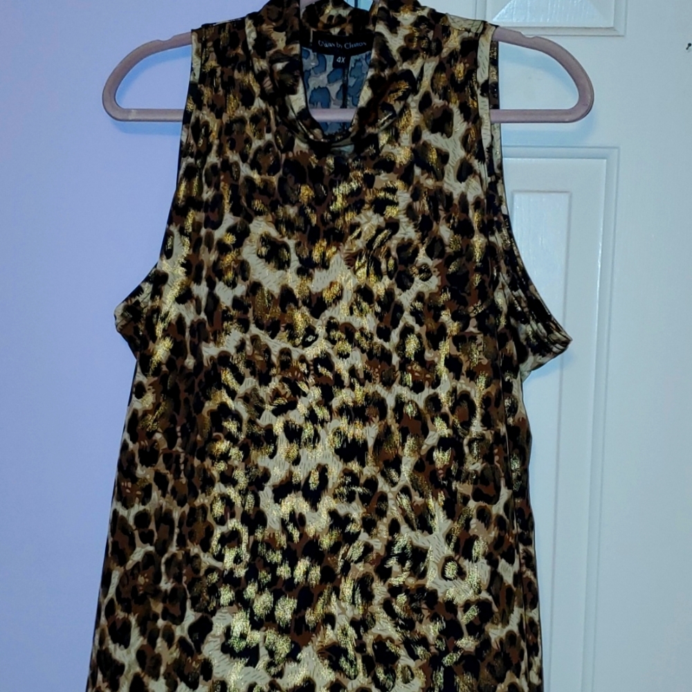 Mock neck tank/blouse